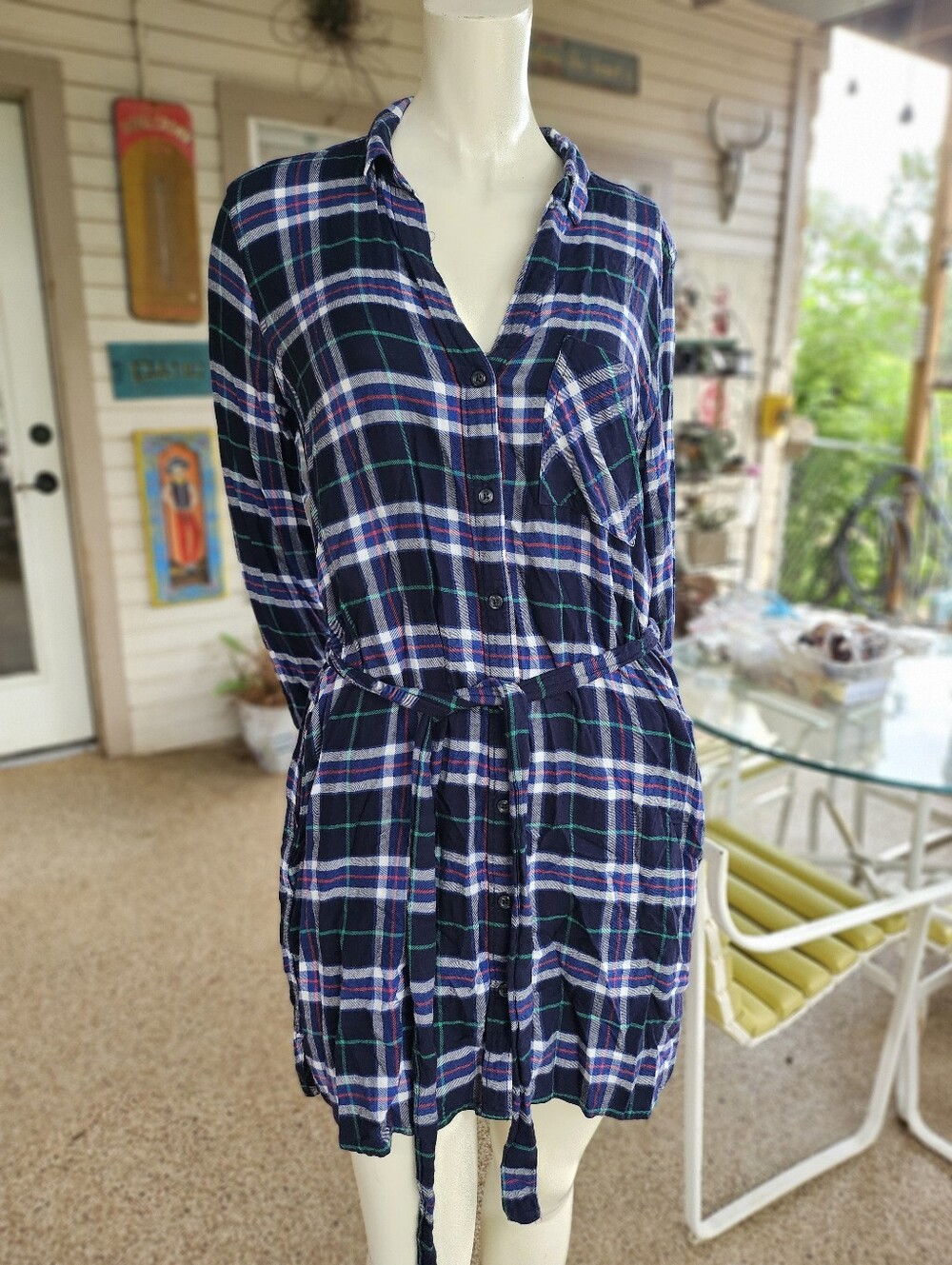 Gap & Pendelton Flannel Plaid Shirt Dress  Size Medium